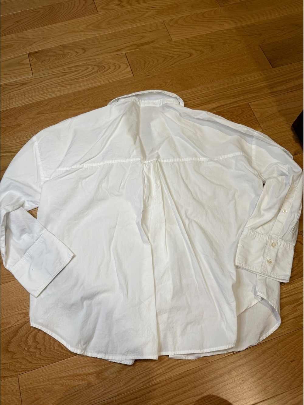 ZARA White Poplin Button Up Shirt XL - Picture 5 of 7